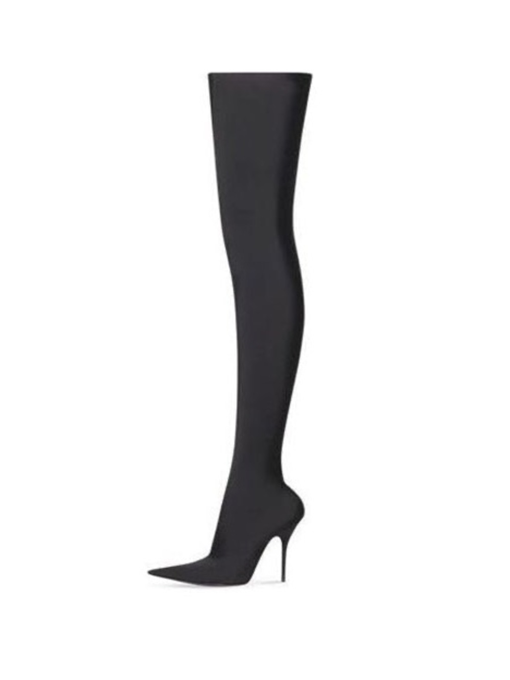 Balenciaga Knife 110mm Matt Over The Knee Boots Spandex Black Women’s 38.5